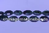 CNG7514 15.5 inches 25*35mm - 30*40mm faceted freeform ruby zoisite beads