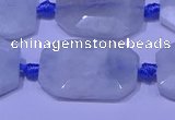 CNG7520 15.5 inches 18*25mm - 25*35mm faceted freeform aquamarine beads