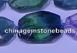 CNG7521 15.5 inches 18*25mm - 25*35mm faceted freeform fluorite beads