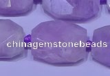 CNG7523 15.5 inches 18*25mm - 25*35mm faceted freeform kunzite beads