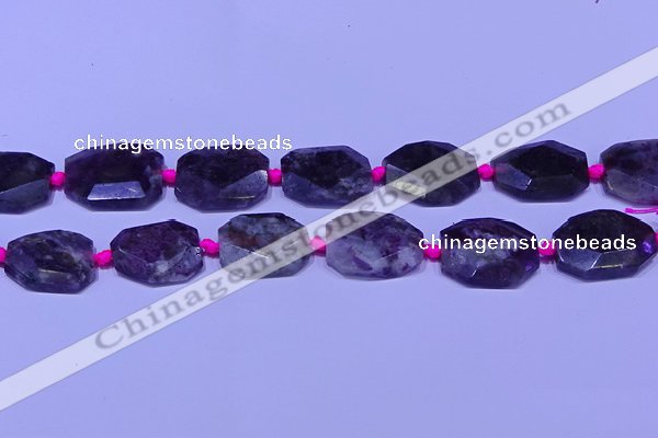 CNG7525 15.5 inches 18*25mm - 25*35mm faceted freeform tourmaline beads