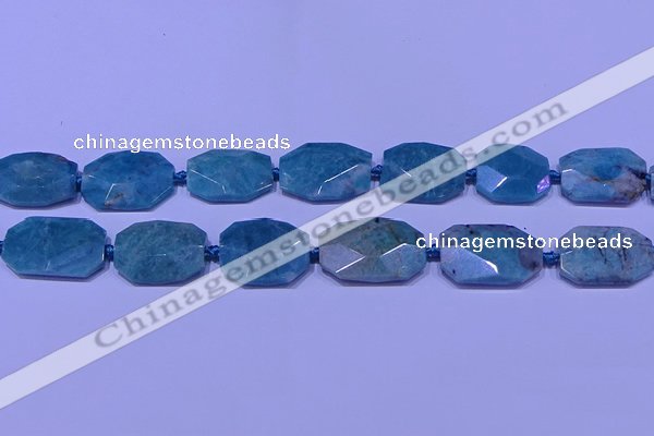 CNG7530 15.5 inches 18*25mm - 25*35mm faceted freeform amazonite beads