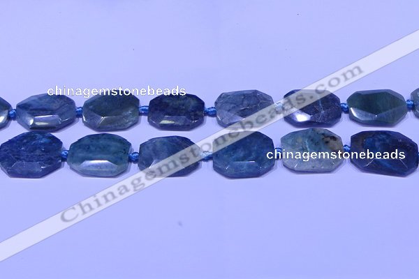 CNG7531 15.5 inches 18*25mm - 25*35mm faceted freeform chrysocolla beads