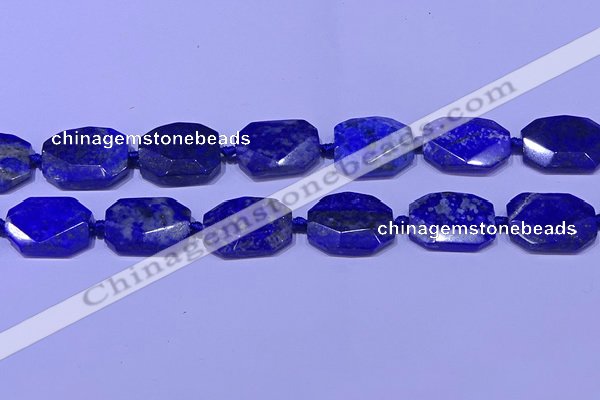 CNG7534 15.5 inches 18*25mm - 25*35mm faceted freeform lapis lazuli beads