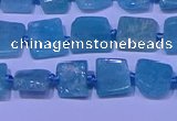 CNG7542 15.5 inches 6*8mm - 10*12mm freeform amazonite beads