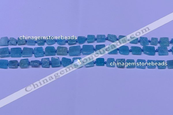 CNG7542 15.5 inches 6*8mm - 10*12mm freeform amazonite beads