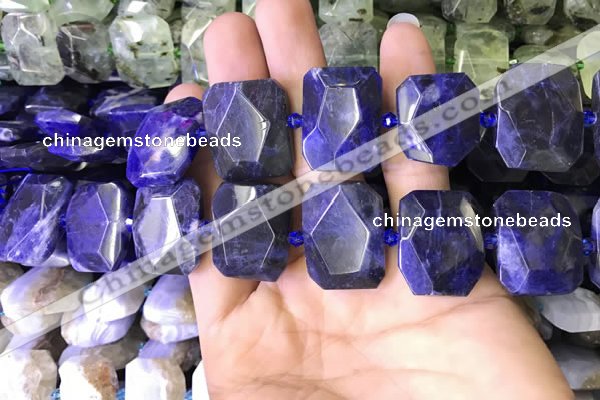 CNG7562 15.5 inches 18*25mm - 20*28mm faceted freeform sodalite beads