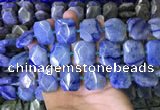 CNG7567 18*25mm - 20*28mm faceted freeform blue aventurine beads