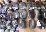 CNG7581 18*25mm - 20*28mm faceted freeform Botswana agate beads