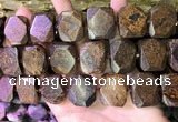 CNG7582 15.5 inches 18*25mm - 20*28mm faceted freeform bronzite beads