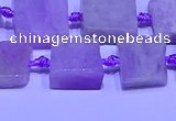 CNG7600 15.5 inches 10*12mm - 12*14mm freeform kunzite beads