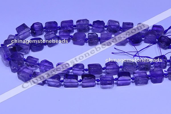 CNG7601 15.5 inches 10*12mm - 12*14mm freeform amethyst beads