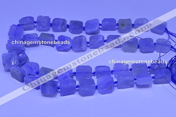 CNG7604 15.5 inches 14*15mm - 15*16mm freeform blue chalcedony beads