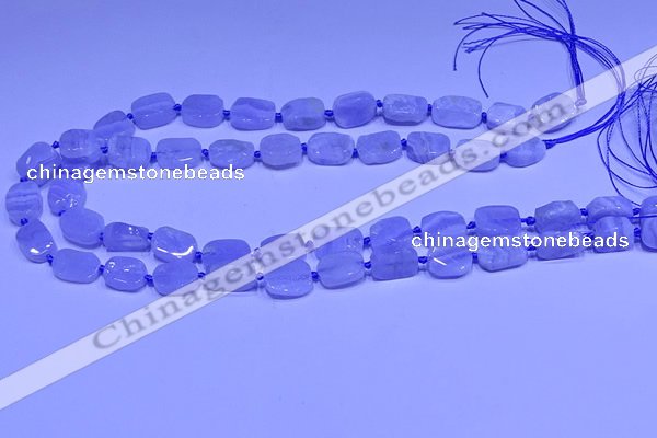 CNG7610 15.5 inches 8*12mm - 10*14mm freeform blue lace agate beads