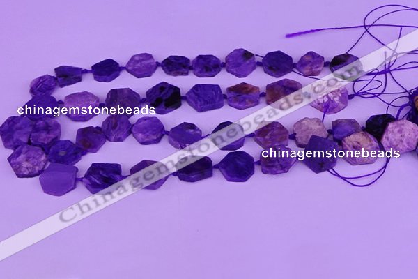 CNG7614 15.5 inches 13*14mm - 16*18mm freeform charoite beads