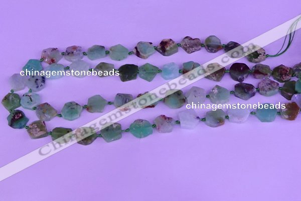 CNG7615 15.5 inches 10*12mm - 15*16mm freeform Australia chrysoprase beads