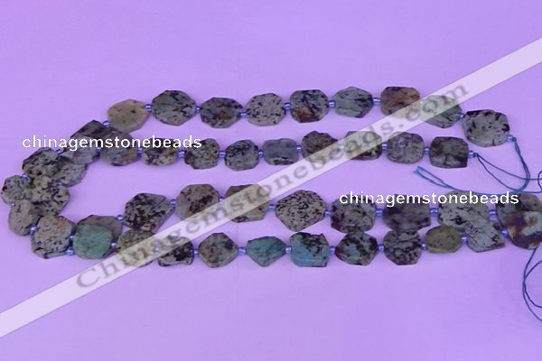 CNG7616 15.5 inches 10*12mm - 15*16mm freeform African Turquoise beads