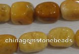 CNG765 15.5 inches 13*18mm nuggets yellow jade beads wholesale