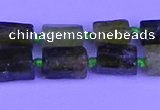 CNG7651 15.5 inches 5*7mm - 8*10mm nuggets green garnet beads