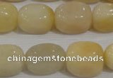 CNG767 15.5 inches 13*18mm nuggets yellow jade beads wholesale