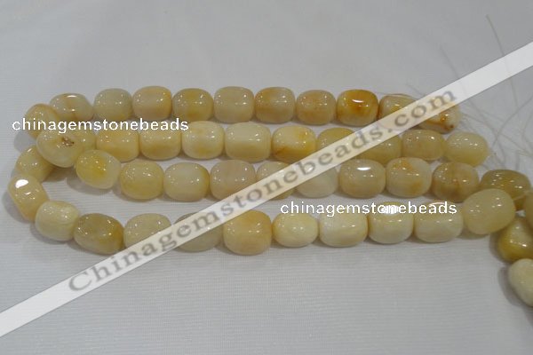 CNG767 15.5 inches 13*18mm nuggets yellow jade beads wholesale