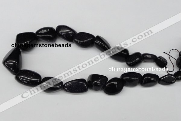 CNG77 15.5 inches 10*14mm - 20*35mm nuggets blue goldstone beads