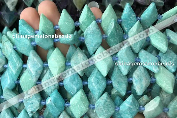 CNG7710 15.5 inches 13*20mm - 15*25mm faceted freeform amazonite beads