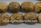 CNG776 15.5 inches 13*18mm nuggets picture jasper beads wholesale