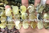 CNG7761 13*18mm - 15*25mm faceted freeform yellow opal beads