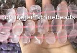 CNG7776 13*18mm - 15*25mm faceted freeform rose quartz beads