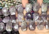 CNG7777 15.5 inches 13*18mm - 15*25mm faceted freeform amethyst beads