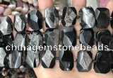 CNG7790 13*18mm - 15*25mm faceted freeform hypersthene beads