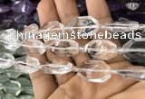 CNG7800 13*18mm - 18*25mm faceted freeform white crystal beads