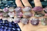CNG7809 15.5 inches 13*18mm - 18*25mm faceted freeform tourmaline beads