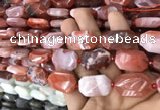 CNG7816 13*18mm - 18*25mm faceted freeform red agate beads