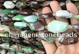 CNG7817 13*18mm - 18*25mm faceted freeform Australia chrysoprase beads