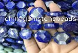 CNG7823 15.5 inches 13*18mm - 18*25mm faceted freeform lapis lazuli beads