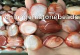 CNG7840 20*25mm - 25*30mm faceted freeform red agate beads