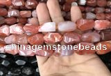 CNG7841 15*20mm - 18*25mm faceted nuggets red agate beads