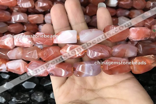 CNG7841 15*20mm - 18*25mm faceted nuggets red agate beads