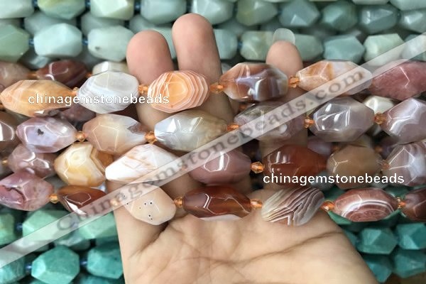 CNG7842 15*20mm - 18*25mm faceted nuggets red agate beads