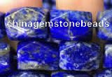 CNG7846 15.5 inches 8*12mm faceted nuggets lapis lazuli beads