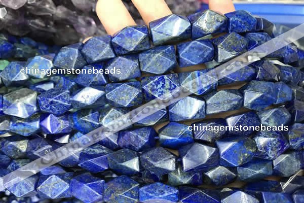 CNG7849 15.5 inches 12*16mm - 13*18mm faceted nuggets lapis lazuli beads