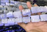 CNG7852 18*25mm - 20*25mm faceted nuggets blue lace agate beads