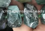 CNG7856 15.5 inches 12*16mm - 15*20mm faceted nuggets moss agate beads