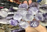 CNG7865 22*30 - 28*35mm faceted freeform lavender amethyst beads