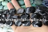 CNG7868 13*18mm - 18*25mm faceted freeform hypersthene beads