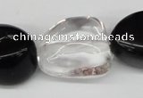 CNG79 15.5 inches 10*20mm - 20*30mm nuggets crystal & agate beads