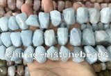 CNG7903 15.5 inches 12*16mm - 15*20mm faceted nuggets aquamarine beads