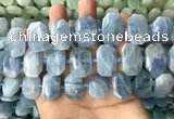 CNG7904 13*18mm - 15*25mm faceted freeform aquamarine beads